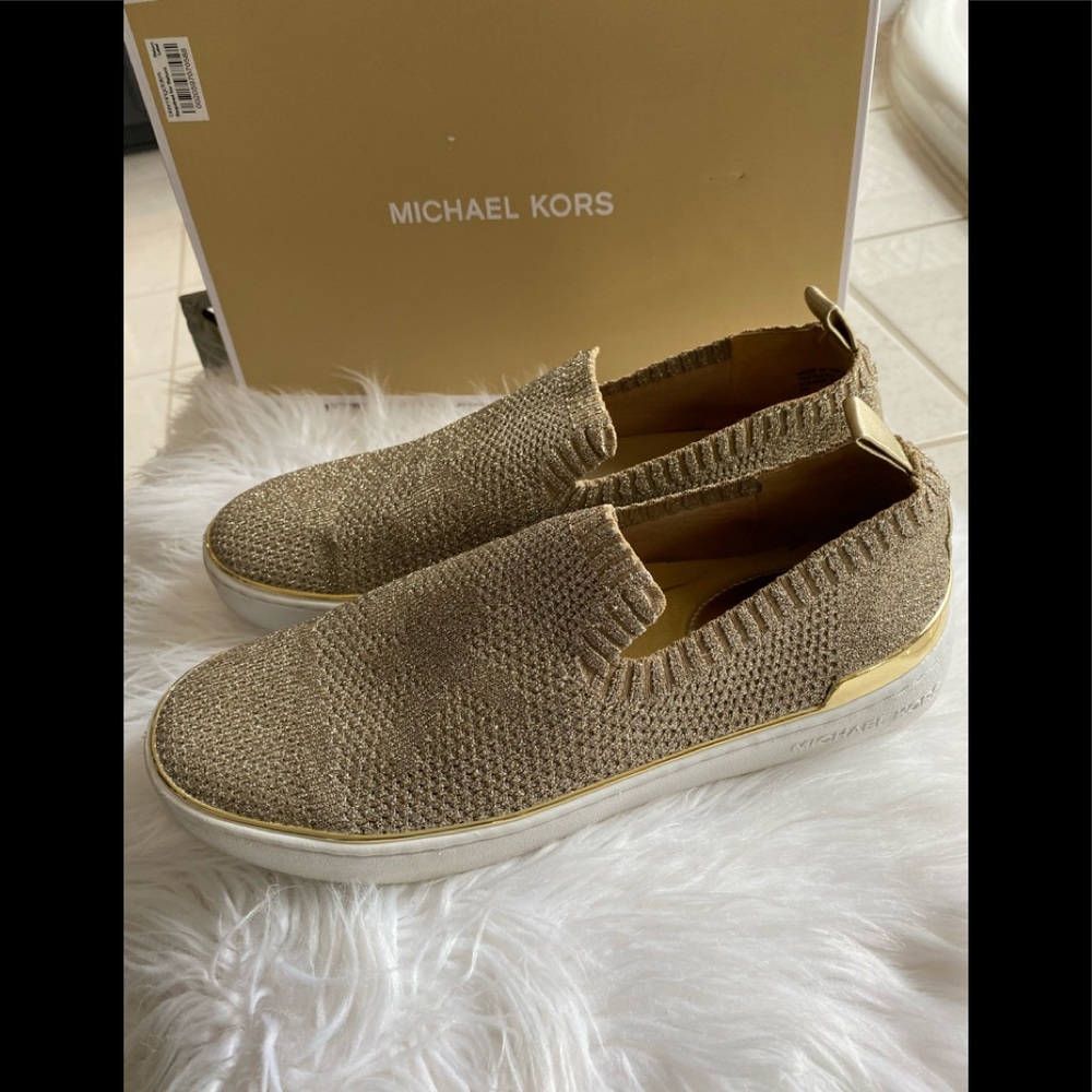 Michael Kors Metallic Skylar Slip On Shoes
